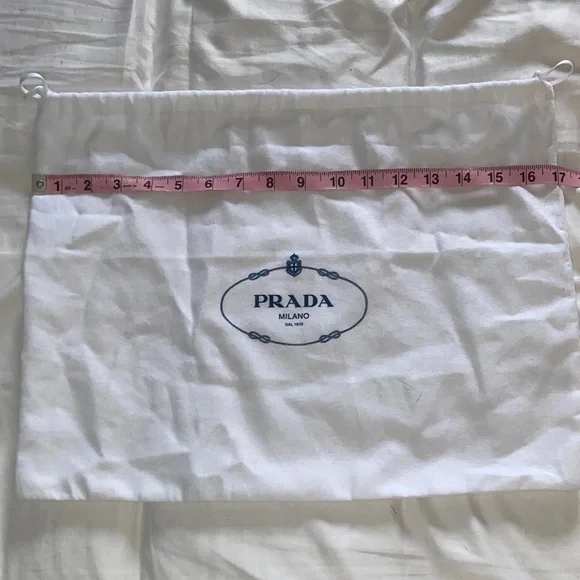 Prada White and Blue Logo Dust Bag - Picture 3 of 4